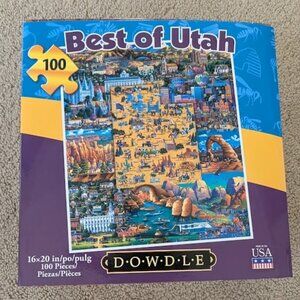 Dowdle Folk Art “Best of Utah” Puzzle • 100 Piece • Rare / Out of Print
